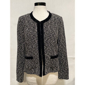 Kasper Black and Gray Tweed Jacket
